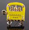 School bus brooch - yellow rear facing kids