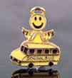 Smiley School Bus Angel Pin
